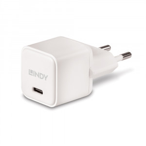 Įkroviklis - LINDY USB Type C GaN Įkroviklis, 20W, Baltas