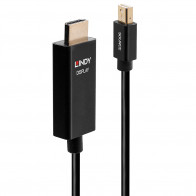 Adapteris - LINDY Mini DisplayPort į HDMI Kabelis, 4096x2160@60Hz, 3 m, Juodas