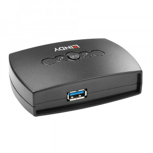 USB Jungiklis - LINDY 2 Prievadų USB 3.0 Įrenginių Dalijimosi Jungiklis 5 Gbps, Juodas