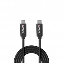 USB kabelis - Lindy 0.5m USB 3.2 Type C 20Gbps 100W PD perdirbtas TPE