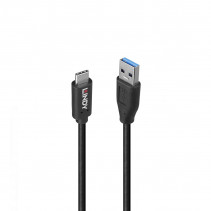 USB kabelis - Lindy 1.5m USB 3.2 Type A to C 10Gbps 15W TPE