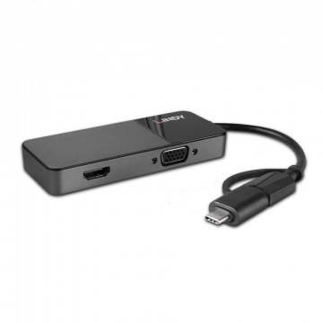 Adapteris - Lindy USB 3.0 Type A/C į HDMI & VGA konverteris 3840x2160 30Hz