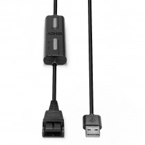 Adapter - Lindy USB Tipo A į Jabra QD Ausinių Adapteris su Garso Reguliavimu