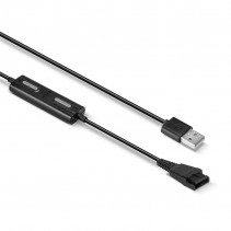 Adapter - Lindy USB Tipo A į Jabra QD Ausinių Adapteris su Garso Reguliavimu