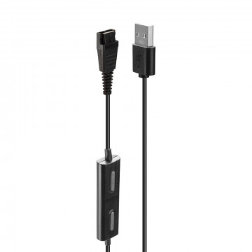 Adapter - Lindy USB Tipo A į Jabra QD Ausinių Adapteris su Garso Reguliavimu