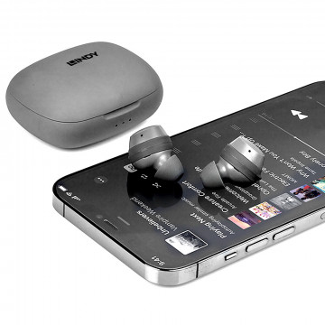 Ausinės - Lindy LE400W True Wireless Bluetooth 5.0 In-Ears 4h baterija