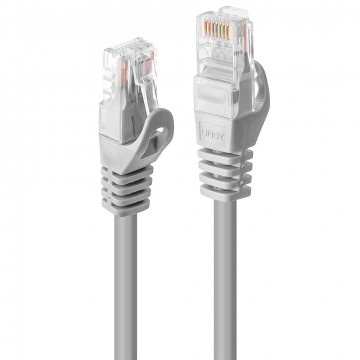 Tinklo kabelis - Lindy 1m Cat.5e U/UTP 100MHz RJ45 M Pilkas