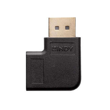 Adapter - Lindy DisplayPort 1.4 Kairysis Kampinis Adapteris M į F 7680x4320@60Hz