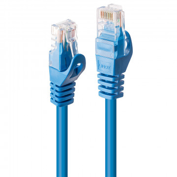 Tinklo Kabelis - LINDY Cat.6 U/UTP Tinklo Kabelis, RJ45, M/M, 250MHz, CCA, 0.3 m, Mėlynas