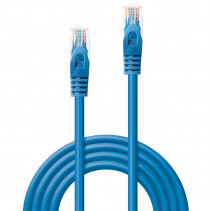 Tinklo Kabelis - LINDY Cat.6 U/UTP Tinklo Kabelis, RJ45, M/M, 250MHz, CCA, 0.3 m, Mėlynas