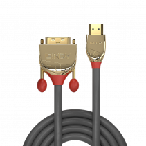 HDMI Laidas - LINDY Gold Line HDMI į DVI-D Laidas, 2 m, Pilkas