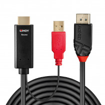 Adapteris - Lindy HDMI į DisplayPort 4K30Hz 0.5m kabelis