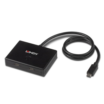 USB jungiklis - Lindy 2 Port USB 3.2 Gen 1 Type C Switch 5 Gbps