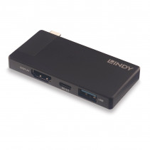USB-C dokų stotis - Lindy DST-Micro 4K HDMI, 100W PD, USB 3.2 Gen 1