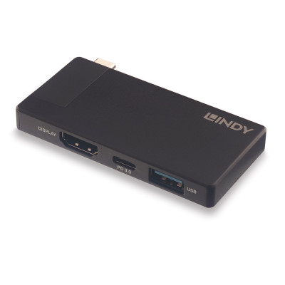USB-C dokų stotis - Lindy DST-Micro 4K HDMI, 100W PD, USB 3.2 Gen 1