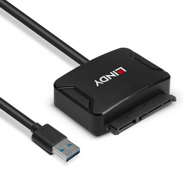 Adapteris - Lindy USB 3.0 į SATA konverteris su maitinimo šaltiniu, 5Gbps
