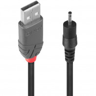 USB Laidas - LINDY USB 2.0 Type A į 2.5 mm DC Laidas, 1.5 m, Juodas