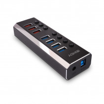 USB Hub - LINDY 4 Prievadų USB 3.0 Hub su 3 Greito Įkrovimo 3.0 Prievadais