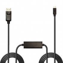Adapteris - USB Type C į DP 4K60 5m 3840x2160 60Hz Auksu Padengtas