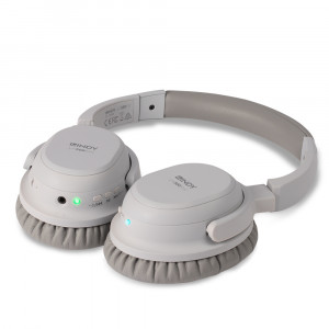 Belaidės Ausinės - LINDY Belaidės Aktyvios Triukšmo Slopinimo Ausinės Premium, LH500XW, 30h Baterija, Pilkos