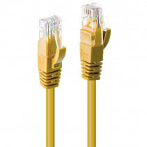 Tinklo Kabelis - LINDY Cat.6 U/UTP Tinklo Kabelis, RJ45, M/M, 250MHz, 1 m, Geltonas