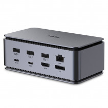 Nešiojamojo Kompiuterio Dokavimo Stotis - LINDY DST-Pro USB4 Dokas 8K/2x4K 60Hz, USB tipo A/C, HDMI, DP, 100W