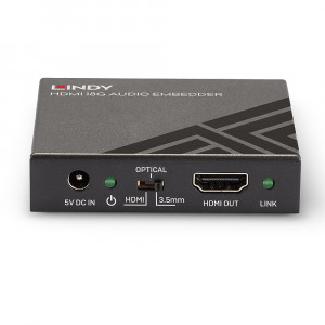 Audio Embedder - LINDY HDMI 18G Audio Embedder 3840x2160@60Hz 24-bit/192KHz