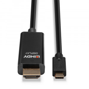 USB Adapteris - LINDY USB Type C į HDMI  4K60 Adapteris, 18Gbps, 10 m, Juodas