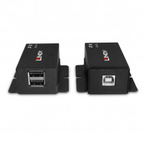 USB Prailginimas - LINDY 2 Prievadų USB 2.0 Cat.6 Prailginimas, 50 m, Juodas