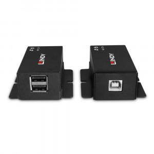 USB Prailginimas - LINDY 2 Prievadų USB 2.0 Cat.6 Prailginimas, 50 m, Juodas