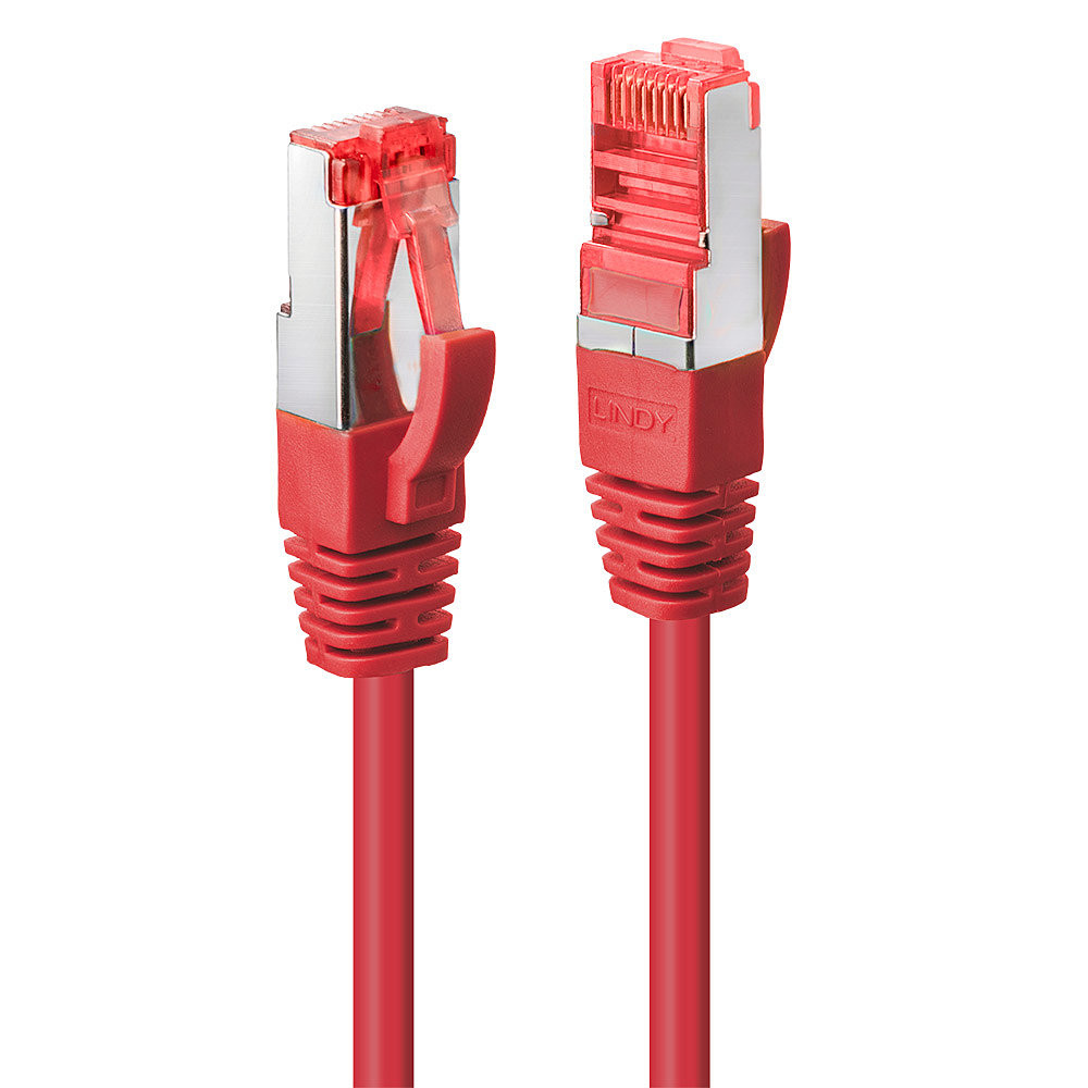 Tinklo Kabelis - LINDY Cat.6 S/FTP Tinklo Kabelis, RJ45, M/M, 250MHz, 27AWG, 0.5 m, Raudonas