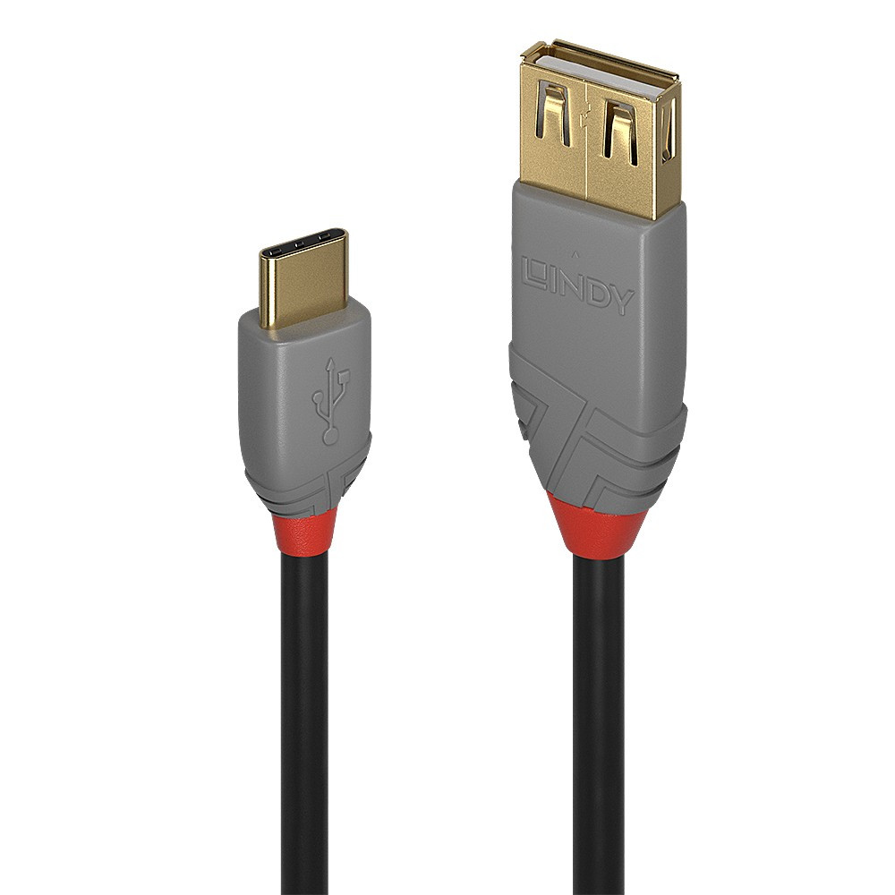 Adapteris - Anthra Line 0.15m USB 2.0 Type C M/F 480Mbps