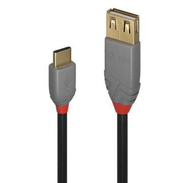 Adapteris - Anthra Line 0.15m USB 2.0 Type C M/F 480Mbps