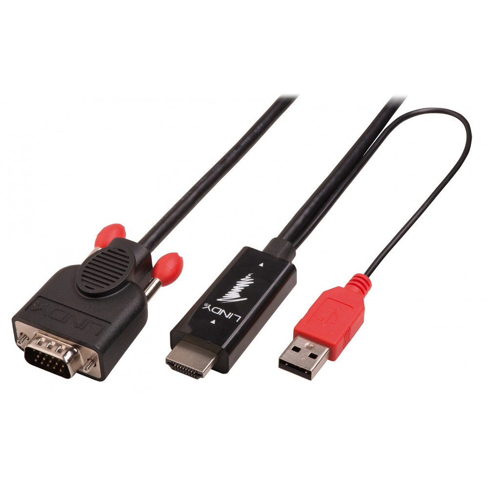 Adapteris - HDMI į VGA 1m 1920x1200 4.95Gbps Nikelio Danga