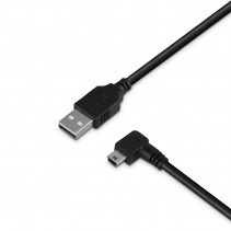 USB Laidas - LINDY Type A į Mini-B, 2 m, 90 laipsnių dešinysis kampas, USB 2.0