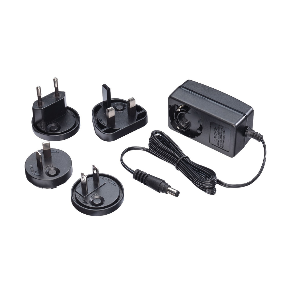 Maitinimo Blokas - 12VDC 1.25A Universalus Adapteris su 1.5m DC Laidu