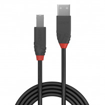 USB Laidas - LINDY Anthra Line USB 2.0 Type A į B Laidas, 1 m, Juodas