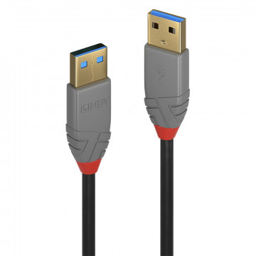 USB Laidas - LINDY Anthra Line USB 3.2 Type A Laidas M/M, 5Gbps, 2 m, Juodas