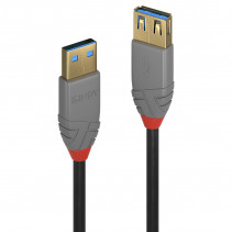 USB Prailginimo Laidas - LINDY Anthra Line USB 3.2 M/F Laidas, 5Gbps, 1 m, Juodas