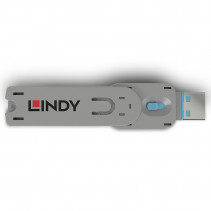 USB Priedas - LINDY USB A Prievado Blokavimo Raktas 18x75,16x12mm ABS Mėlynas