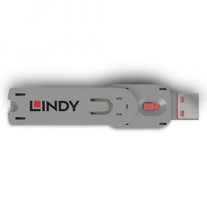 USB Prievado Blokatorius - LINDY USB A Prievado Blokatoriaus Raktas, Nr. 40450 ir 40460, 18x75.16x12mm, Rožinis