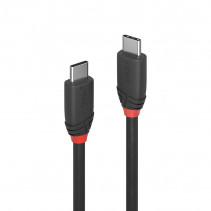 USB Laidas - LINDY Black Line USB 3.2 Type C Laidas M/M, 20Gbps, 60W PD, 1.5 m, Juodas