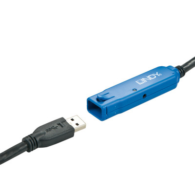 USB Prailginimo Laidas - LINDY USB 3.0 Prailginimo Laidas Pro Extend Type M/F, 10 m, Juodas