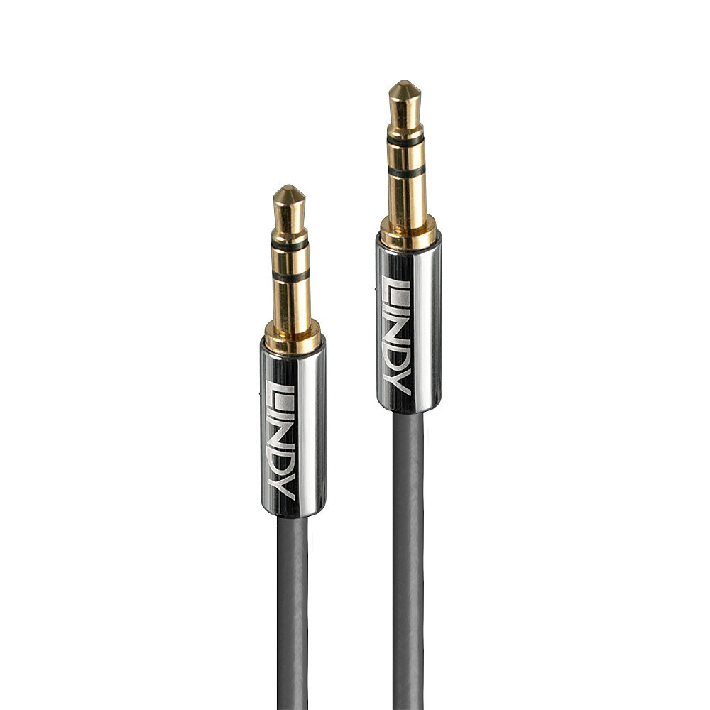 Audio Laidas - Cromo Line 1m 3.5mm M/M, Žalvariniai Jungtys, Auksu Padengtos