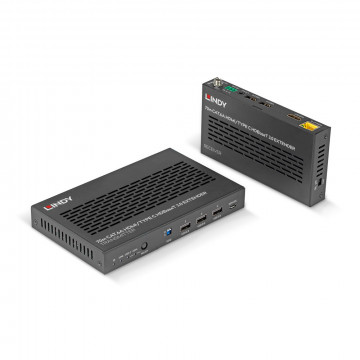 KVM Ilgintuvas - LINDY Cat.6A HDMI 4K60 ir Type C HDBaseT 3.0 KVM Ilgintuvas 70 m