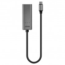 Tinklo Adapteris - LINDY USB 3.2 Type C į 2.5G Ethernet Konverteris, 5 Gbps, Sidabrinis