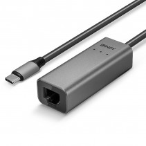 Tinklo Adapteris - LINDY USB 3.2 Type C į 2.5G Ethernet Konverteris, 5 Gbps, Sidabrinis