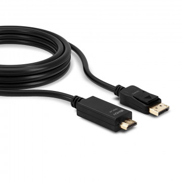 Adapteris - LINDY Display Port į HDMI 4K30Hz Adapterio Kabelis, 0.5 m, Juodas