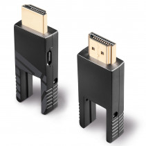 HDMI Laidas - LINDY Šviesolaidinis Hibridinis Micro-HDMI 4K60 Laidas, 18Gbps, Atsparus Micro-HDMI, HDMI, DVI, 10 m, Juodas