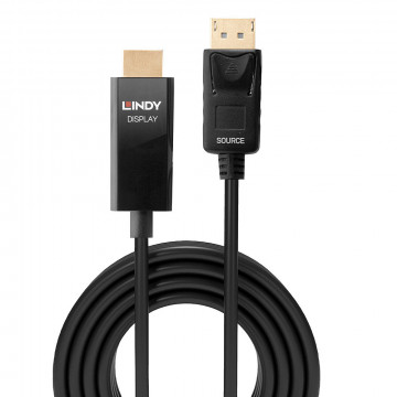 Adapteris - LINDY Display Port į HDMI 4K60Hz Adapteris 18Gbps 2 m